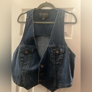 forever 21 denim vest 1X